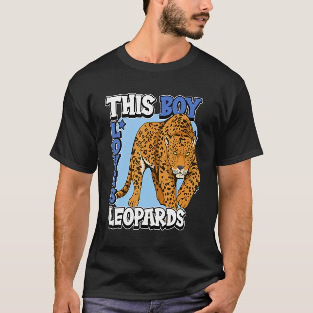 T-shirt Enfants Leopard Citer Wildcat Ce Garçon Aime Les L (Devant)
