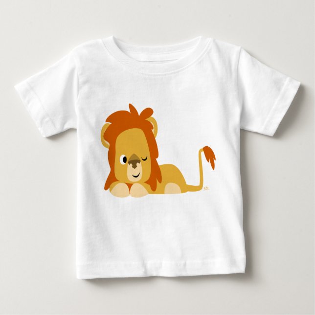 T-shirt Enfants Lion Cartoon Awake Cute (Devant)