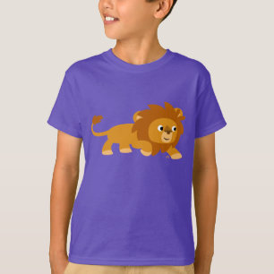T-shirt Enfants Lion Cartoon Smart Cute