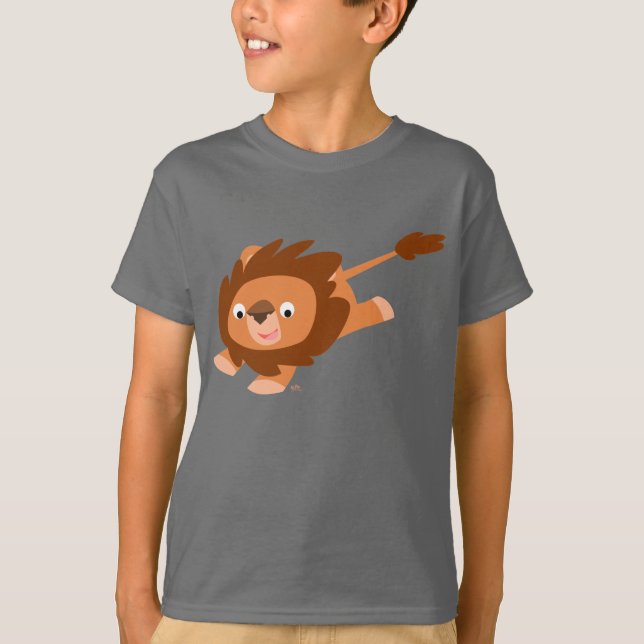 T-shirt Enfants Lion Cartoon Vivant (Devant)
