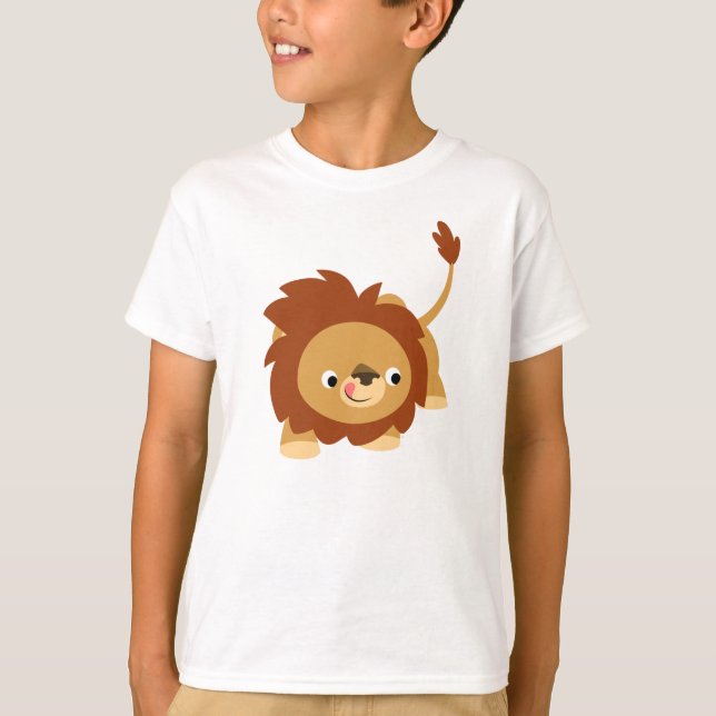 T-shirt Enfants Lion en caricature Sprright mignon (Devant)