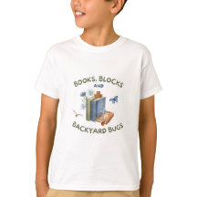 T-Shirt Enfants Livres, Blocs & Insectes de Jardin