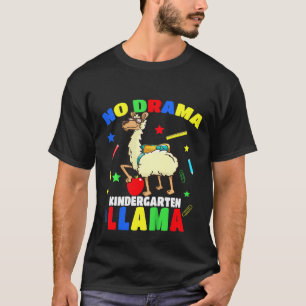 T-shirt Enfants Llama de maternelle sans drame Retour à l'