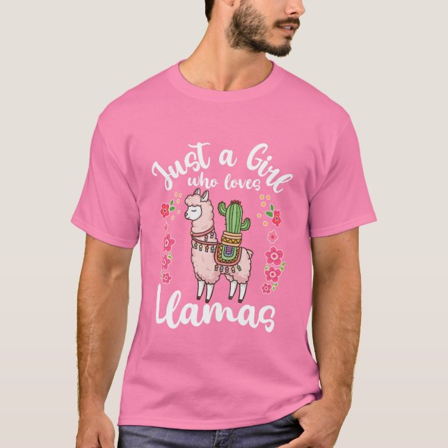 T-shirt Enfants Llama Juste Une Fille Qui Aime Les Llamas (Devant)