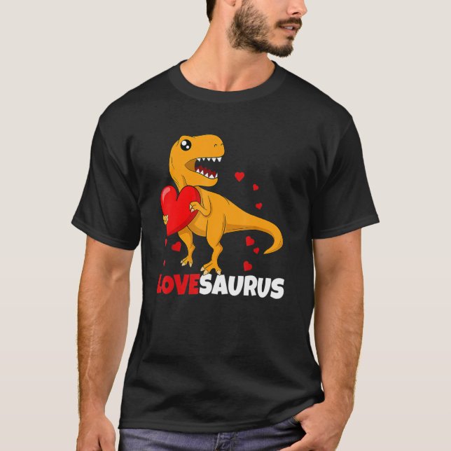 T-shirt Enfants Lovesaurus Son Dinosaur Toddler Boy Dino V (Devant)