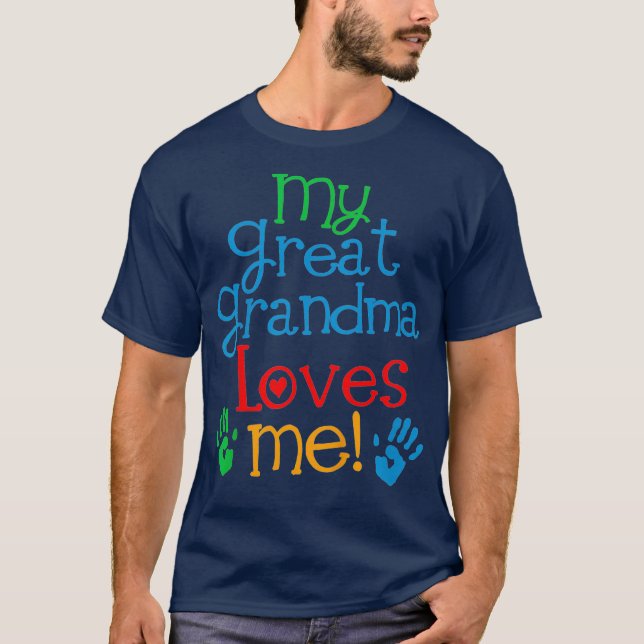 T-shirt Enfants Ma grand-mère m'aime grand-fils (Devant)