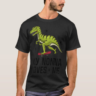 T-shirt Enfants Ma Nonne M'Aime Grand-Fils Dinosaure