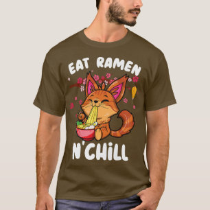 T-shirt Enfants Mangez ramen N'chill main coon ramen cat k