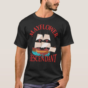 T-shirt Enfants Mayflower Descendant Histoire du navire Ca