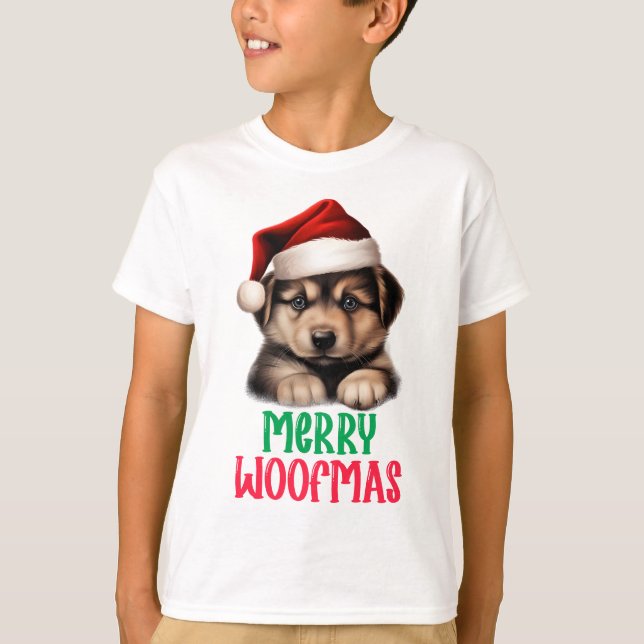 T-shirt Enfants Merry Woofmas (Devant)