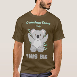 T-shirt Enfants mignonette Koala ours grand-mère m'aime ce