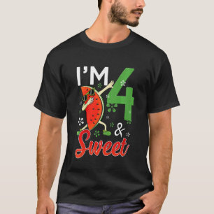 T-shirt Enfants mignonne J'ai 4 ans et doux Dabbing Waterm