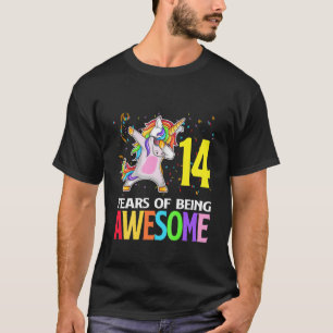 T-shirt Enfants Mignonnes 14 Ans Unicorne Dabbing 14E Anni