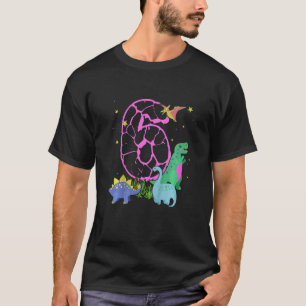 T-shirt Enfants mignonnes 6 ans Dinosaures Rock Célébrent 