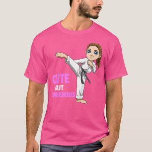 T-shirt Enfants Mignonnes Mais Dangereuse Karate Girl