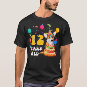 T-shirt Enfants Mignons 12 Ans Amoureux Corgi Chien 12ème