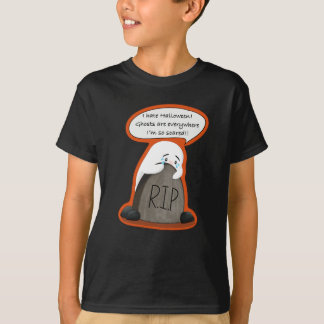 T-shirt Enfants Mignons Effrayés Fantôme Je déteste Hallow