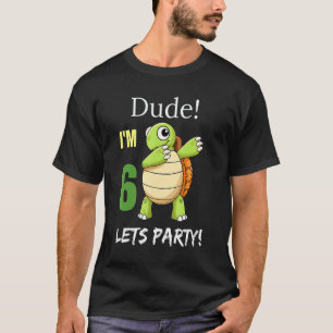 T-shirt Enfants mignons Mec J'ai 6 tortues dabbing 6e anni
