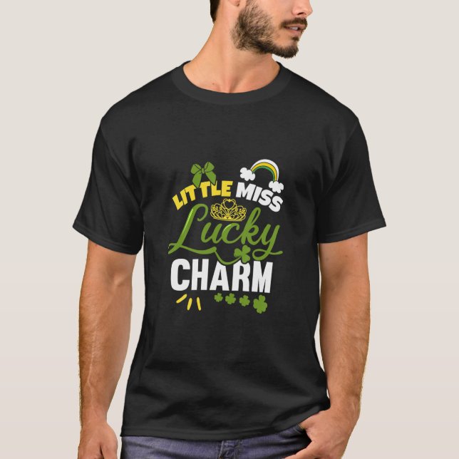 T-shirt Enfants Miss Lucky Charm Jour de la Saint Patrick  (Devant)