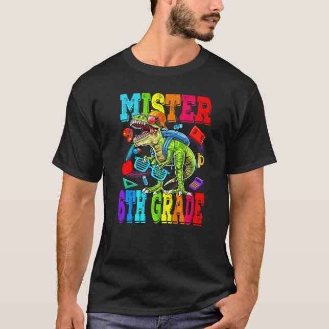 T-shirt Enfants Mister 6e année Duché Monster Truck Dinosa (Devant)