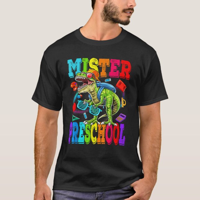 T-shirt Enfants Mister Préscolaire Dude Monster Truck Dino (Devant)