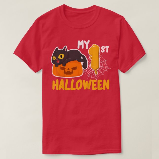 T-shirt Enfants Mon 1er costume d'Halloween Lazy Costume d (Design devant)
