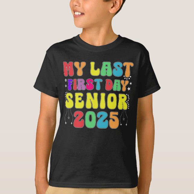 T-shirt Enfants Mon Dernier Premier Jour Senior 2025 Super (Devant)