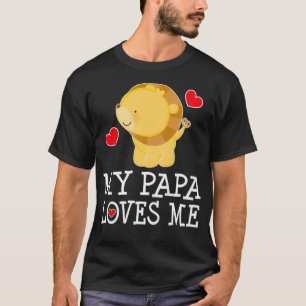 T-shirt Enfants Mon Papa M'aime Lion Petit-fils