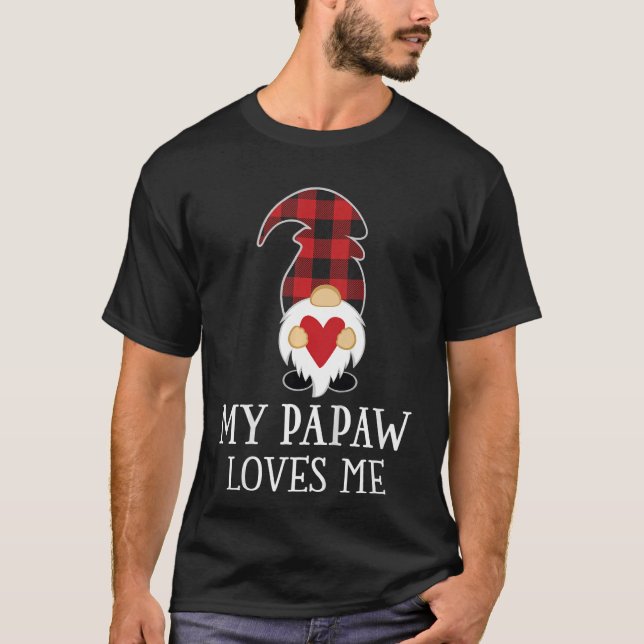 T-shirt Enfants Mon Papaw M'Aime Grand-Enfant Gnome (Devant)