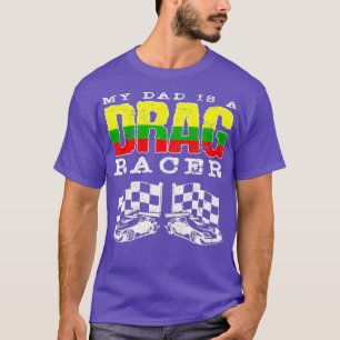 T-shirt Enfants Mon Père Est Un Drag Racer Funny Racing Sh