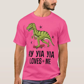 T-shirt Enfants Mon Yiayia M'Aime Garçons Petit-fils Dinos