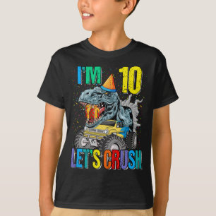 T-shirt Enfants Monster Camion 10 ans Tee 10e anniversaire