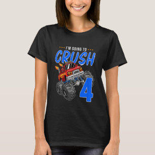 T-shirt Enfants Monster Camion Anniversaire 4 ans 4e anniv