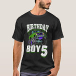 T-shirt Enfants Monster Camion Birthday Boy Is 5 Kids 5th<br><div class="desc">Enfants Monster Camion Birthday Boy Is 5 Enfants 5th Birthday Car Party.</div>