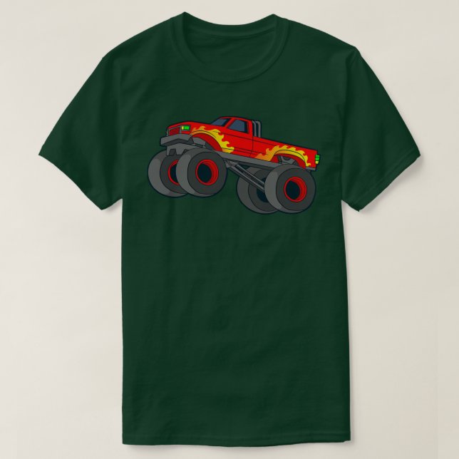 T-shirt Enfants Monster Camion Véhicule géant Montrer Voit (Design devant)