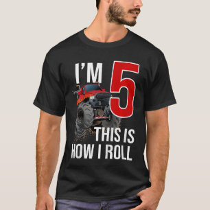 T-shirt Enfants Monster Truck 5e anniversaire 5 ans Annive