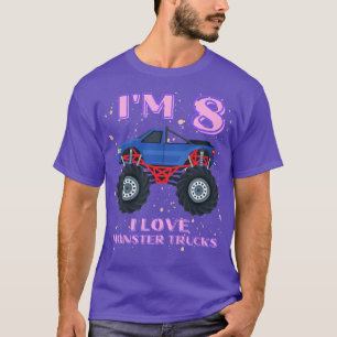 T-shirt Enfants Monster Truck 8 ans 8e anniversaire Garçon