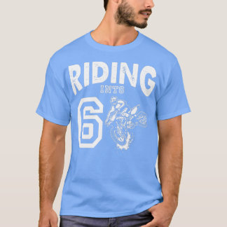 T-shirt Enfants Motocross 6 Ans 6E Anniversaire Dirday Vél