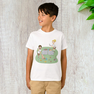 T-shirt Enfants Nettoyant Un Camping