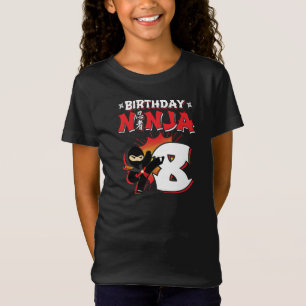 T-Shirt Enfants Ninja Cadeau de fête d'anniversaire - 8 an
