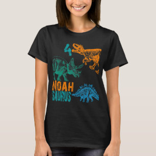 T-shirt Enfants Noah Saurus 4e anniversaire Garçons Rex An