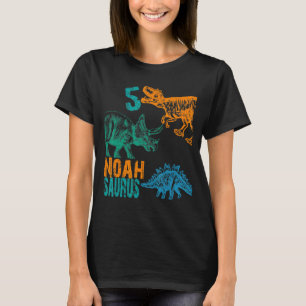T-shirt Enfants Noah Saurus 5e anniversaire Boys Rex Anniv