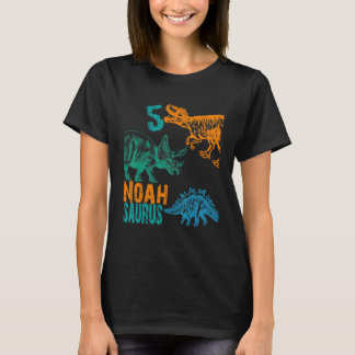 T-shirt Enfants Noah Saurus 5e anniversaire Boys Rex Anniv