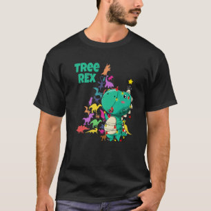 T-shirt Enfants Noël Dinosaure Arbre Rex Paléontologue Xm