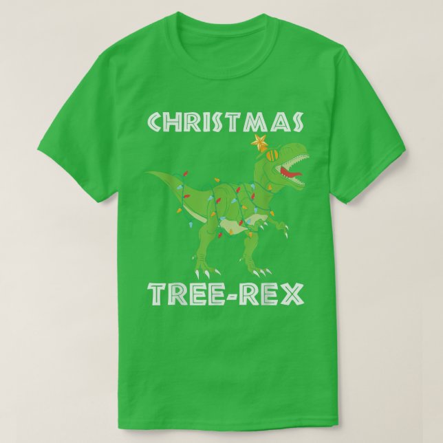 T-shirt Enfants Noël Dinosaure Arbre Rex Pyjamas Garçons N (Design devant)