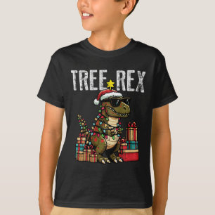 T-shirt Enfants Noël Dinosaure Arbre Rex Xmas Trex Tout-Pe