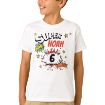 Enfants Nom personnalisé 6 ans Super