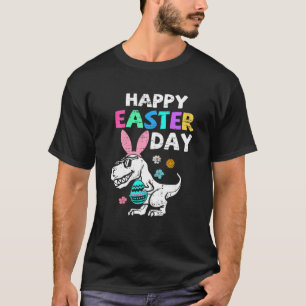 T-shirt Enfants Oeufs Panier Bunny T Rex Dinosaur Jour de
