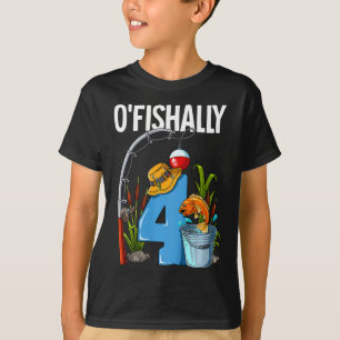 T-shirt Enfants O'fishally 4 ans 4e anniversaire de pêche 