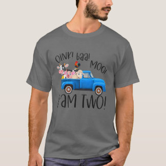 T-shirt Enfants Oink Baa Moo Je Suis Deux Animaux De Ferme